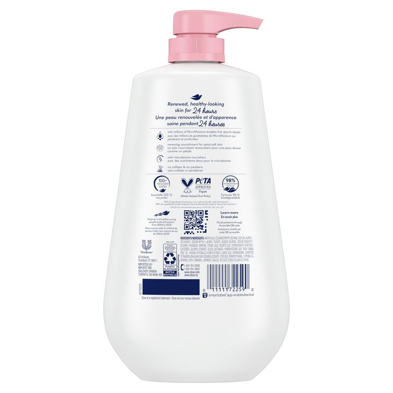 Dove Renewing Peony &amp; Rose Body Wash, 30.6 fl oz