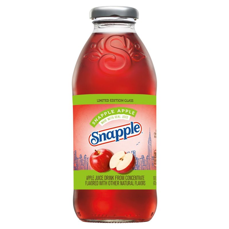 Snapple Apple Juice Drink Limited Edition Glass, 16 fl oz