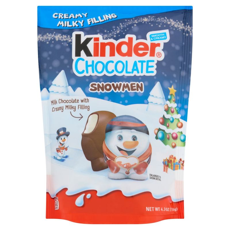 Kinder Chocolate Snowmen with Creamy Milky Filling, 4.3 oz