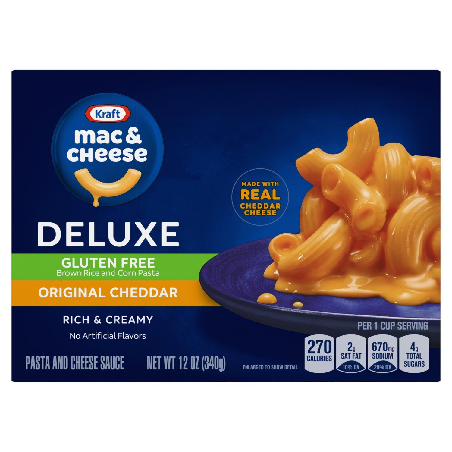 Kraft Deluxe Original Cheddar Mac Pasta &amp; Cheese Sauce, 12 oz