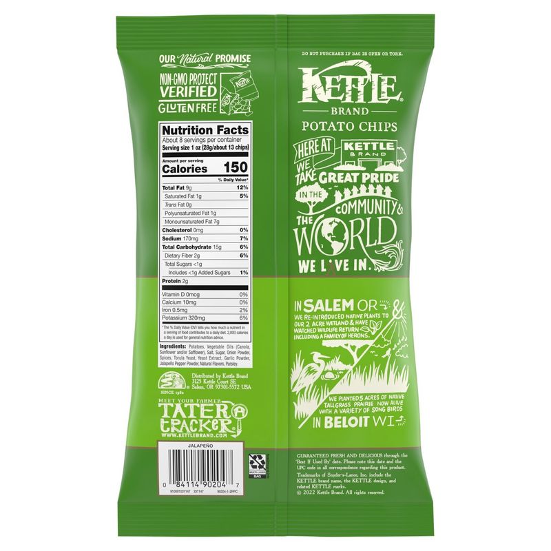 Kettle Brand Jalapeño Potato Chips, 7.5 oz