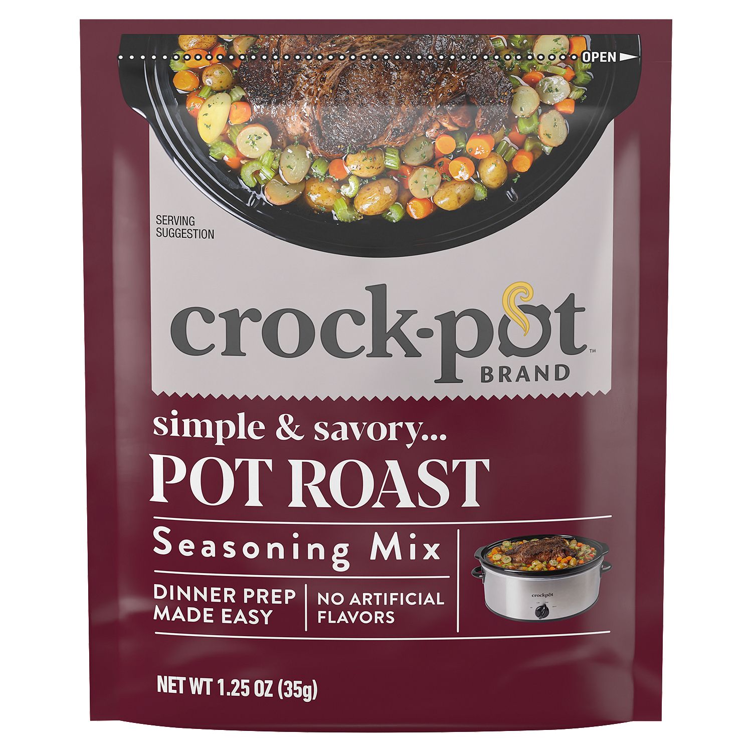Crock-Pot Simple &amp; Savory Pot Roast Seasoning Mix, 1.25 oz