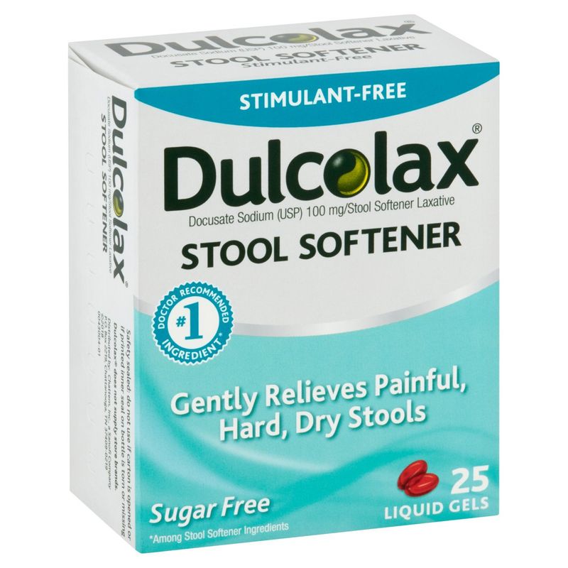 Dulcolax Stool Softener Liquid Gels, 25 count