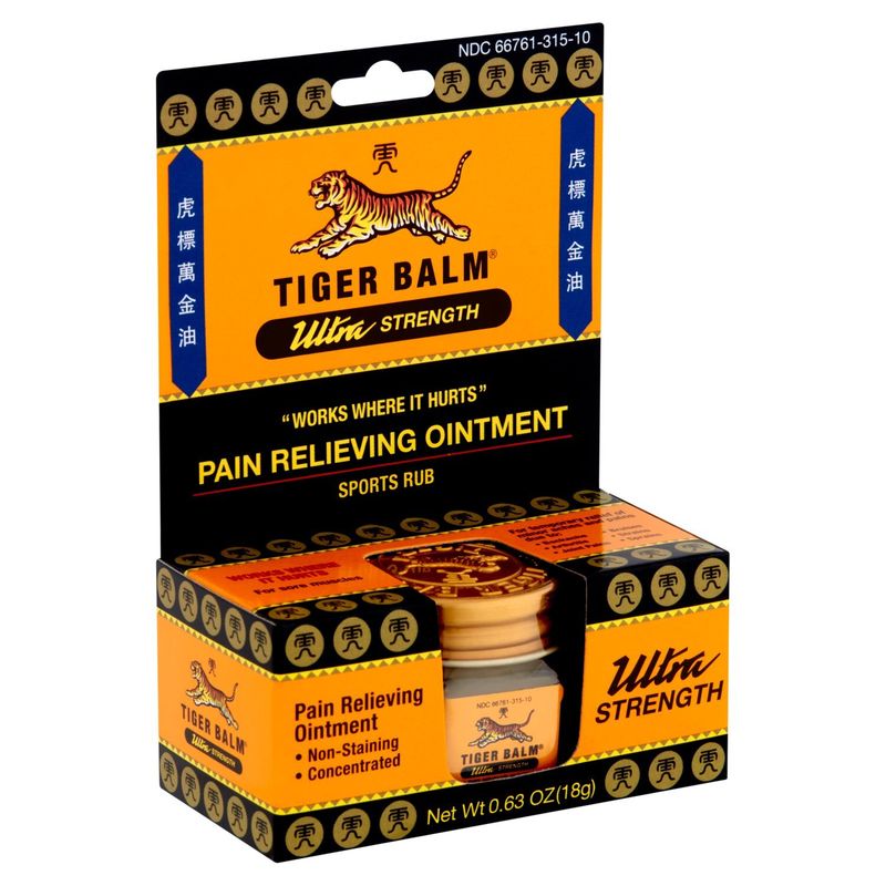 Tiger Balm Ultra Strength Pain Relieving Ointment, 0.63 oz