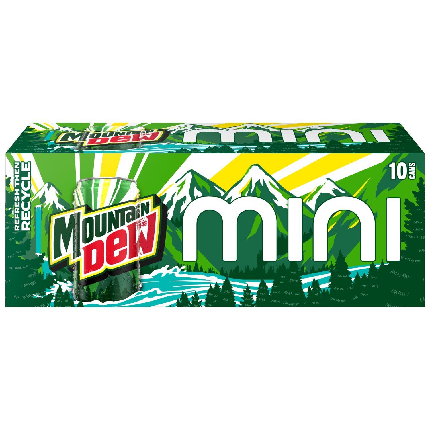 Mountain Dew Soda Citrus 7.5 Fl Oz, 10 Count