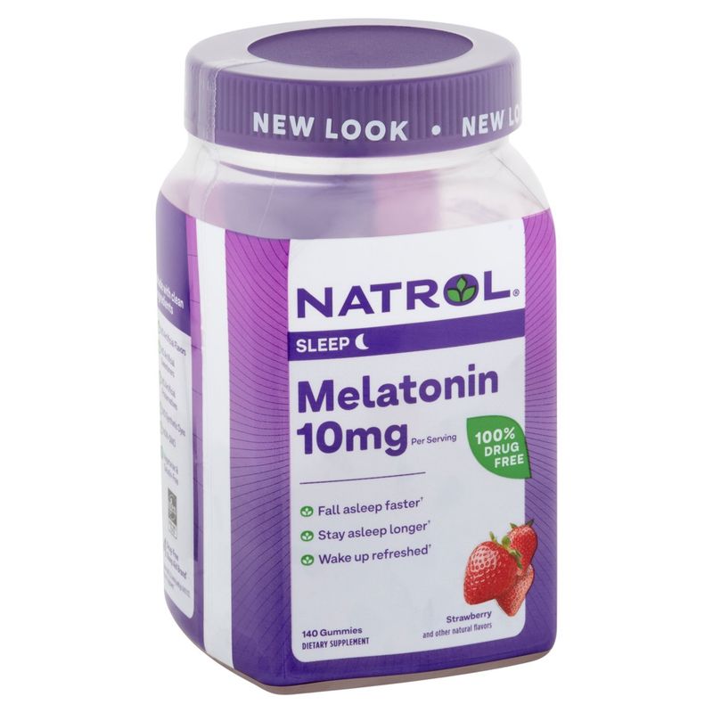 Natrol Sleep Strawberry Melatonin Dietary Supplement, 10 mg, 140 count