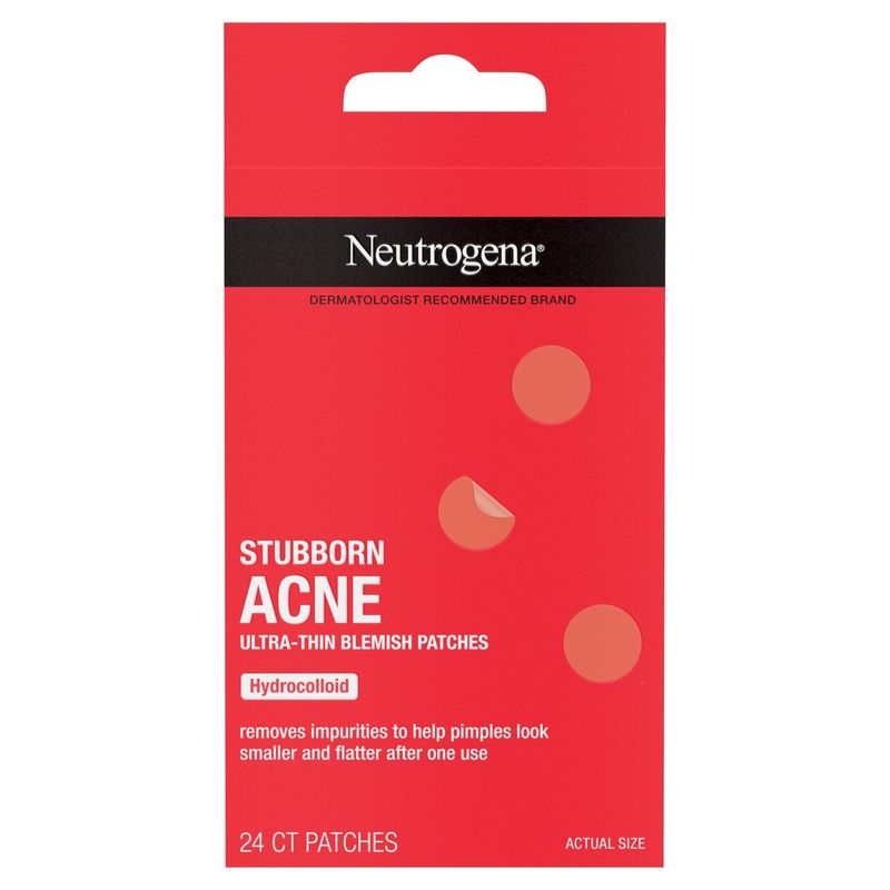 Neutrogena Stubborn Acne Ultra-Thin Blemish Patches, 24 count