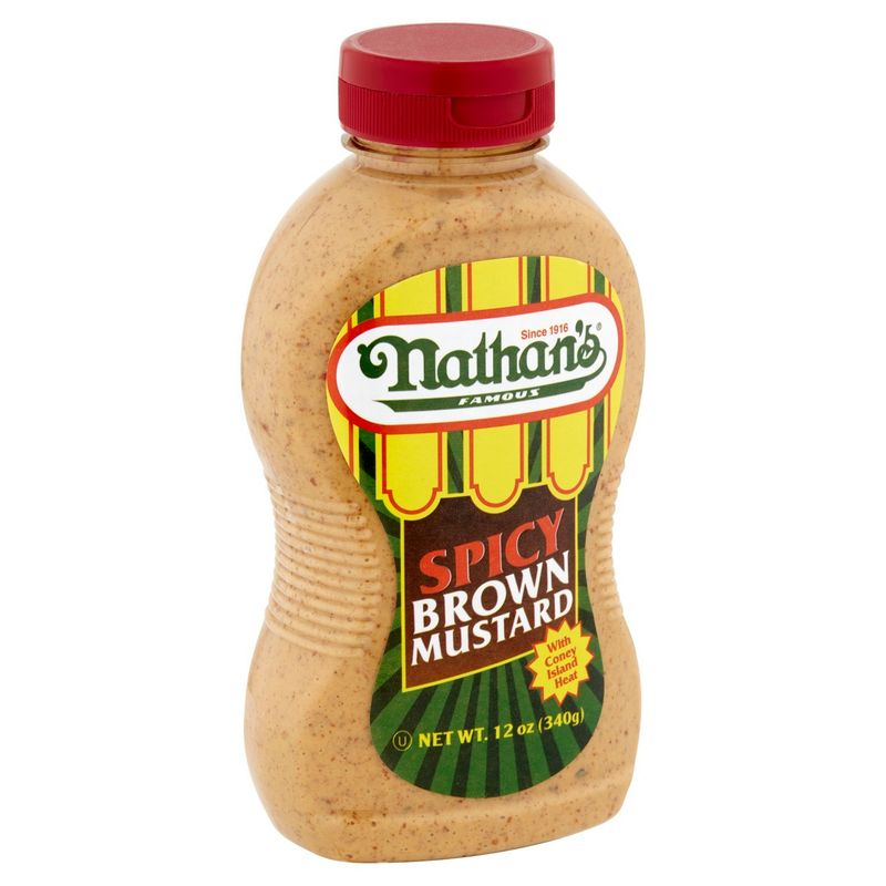 Nathan's Famous Spicy Brown Mustard, 12 oz