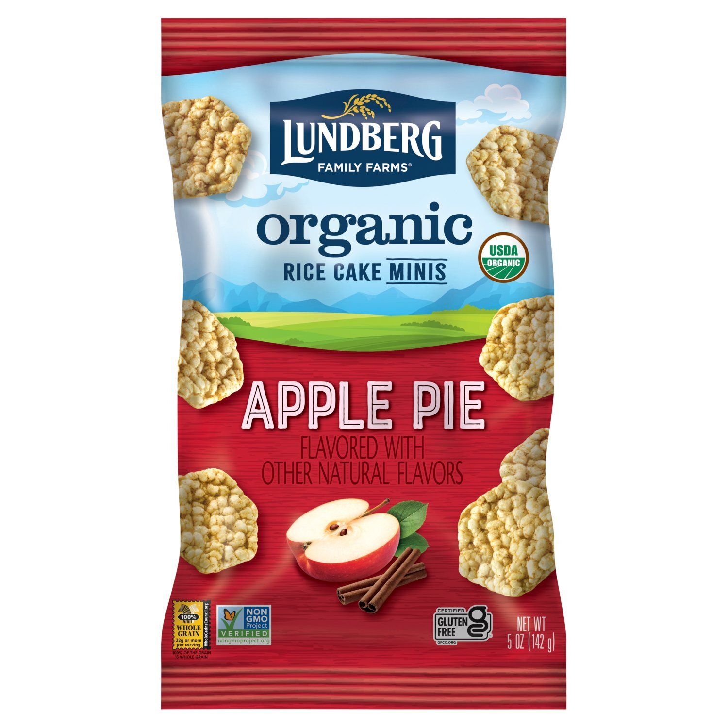 Lundberg Family Farms OG MINI RICE CAKES APPLE PIE, 5 oz