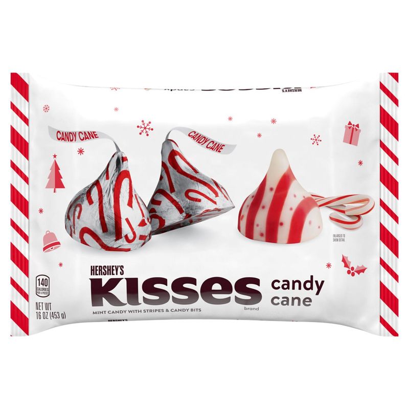 Hershey's Kisses Mint Candy with Stripes &amp; Candy Bits, 16 oz