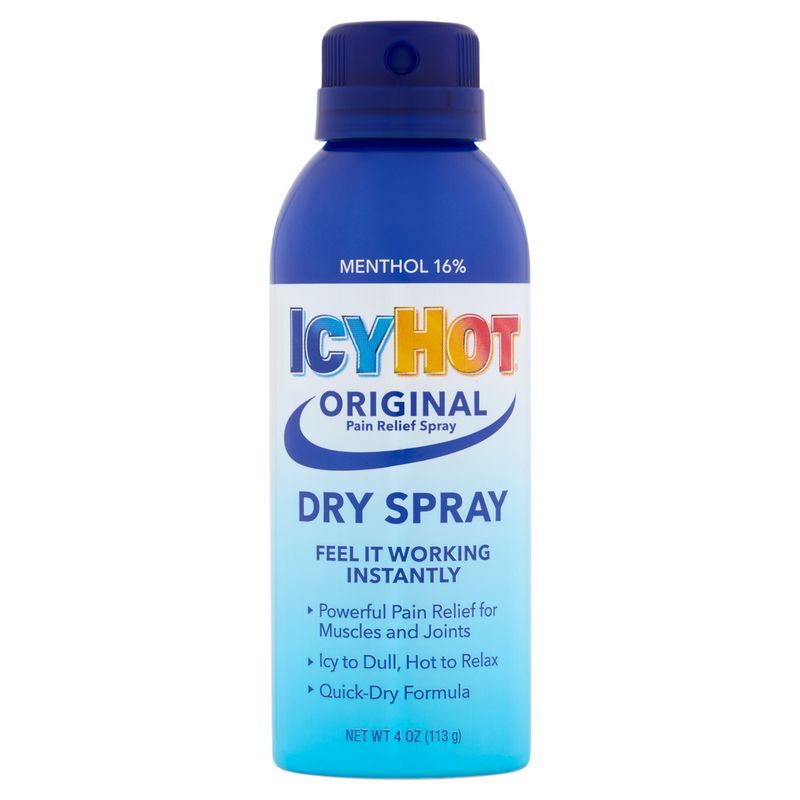 Icy Hot Original Pain Relief Dry Spray, 4 oz