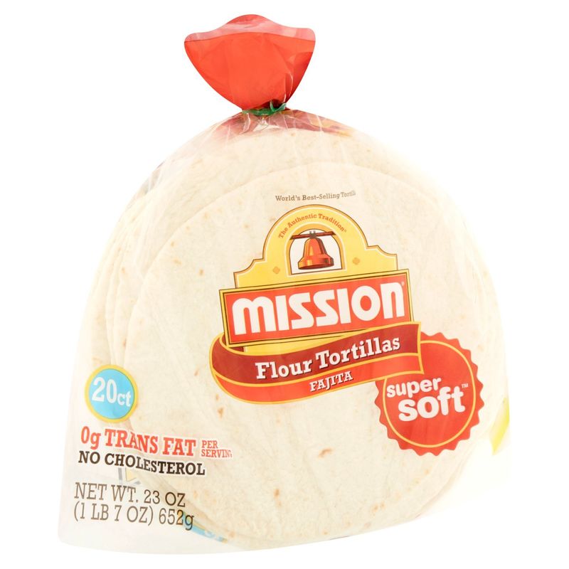 Mission Super Soft Fajita Flour Tortillas, 20 count, 23 oz