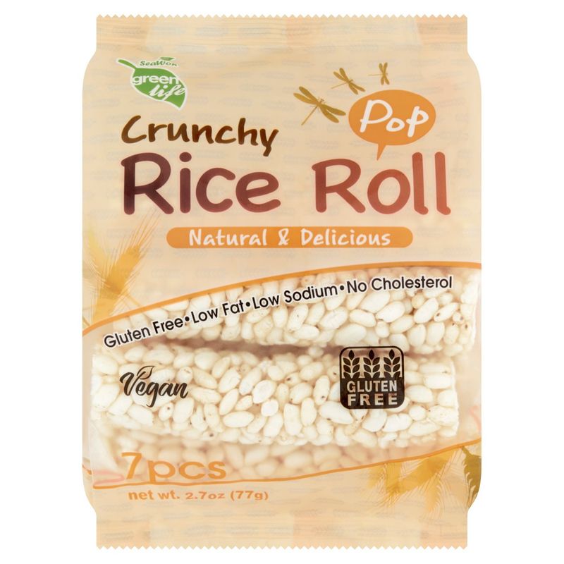 Seawon Green Life Crunchy Pop Rice Roll, 7 count, 2.7 oz