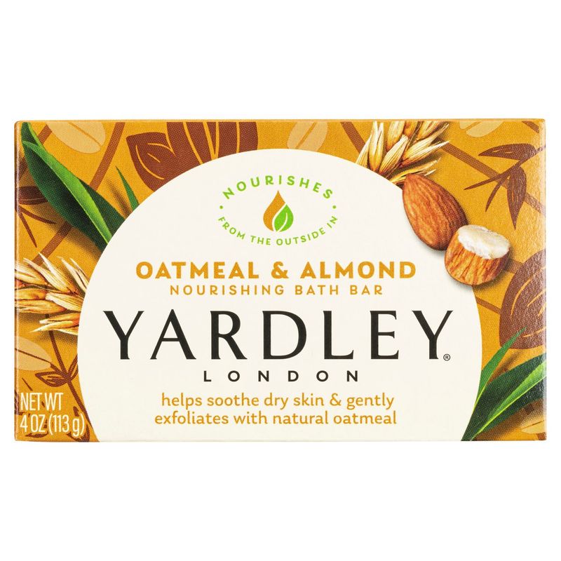 Yardley London Oatmeal &amp; Almond Nourishing Bath Bar, 4 oz