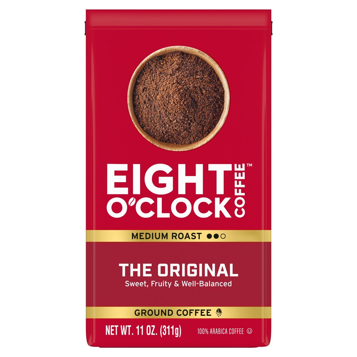 Eight O'Clock Coffee Medium Roast The Original Ground 100% Arabica Coffee, 11 oz