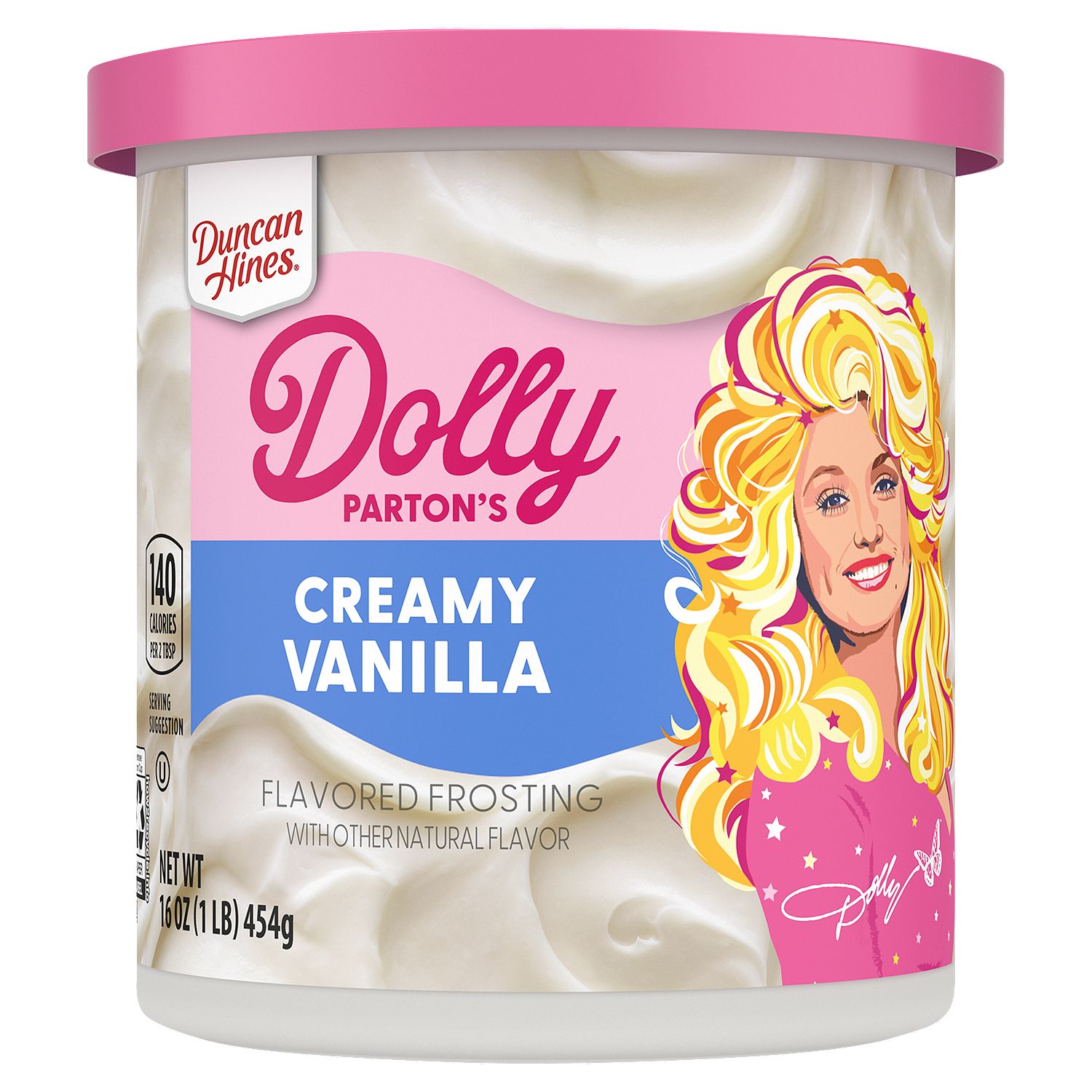 Duncan Hines Dolly Parton's Creamy Vanilla Flavored Frosting, 16 oz