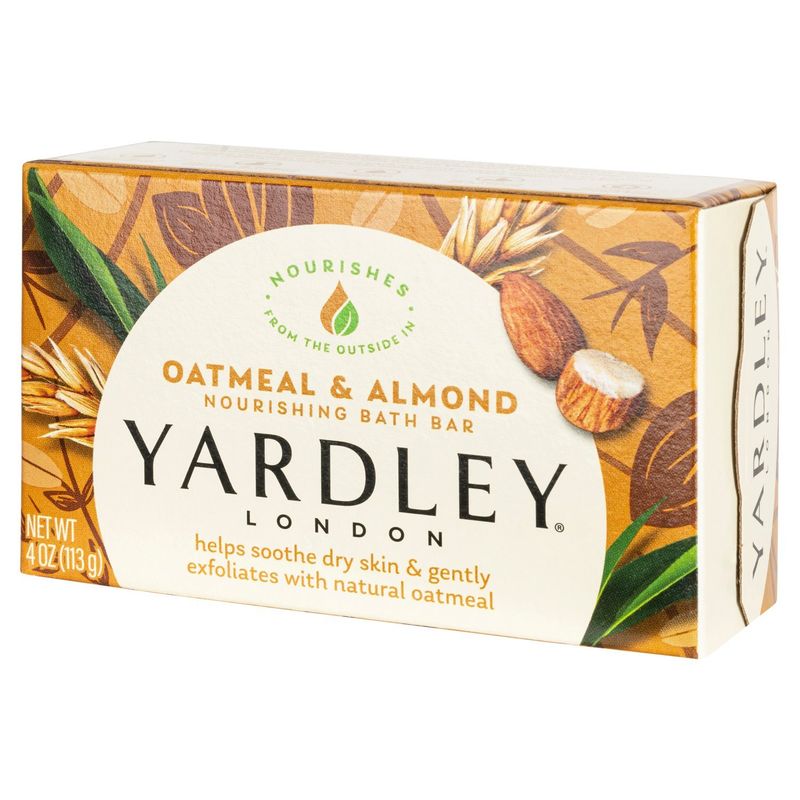 Yardley London Oatmeal &amp; Almond Nourishing Bath Bar, 4 oz