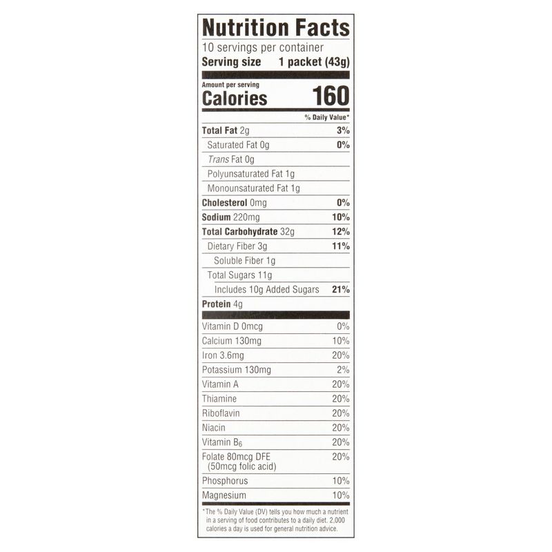 Bowl &amp; Basket Cinnamon &amp; Spice Instant Oatmeal, 10 count, 1.51 oz