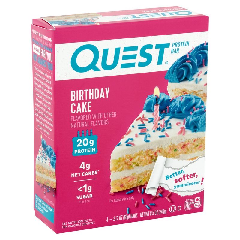 Quest Birthday Cake Protein Bar, 8.5 oz, 4 count