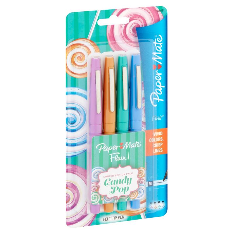 Paper Mate Flair Candy Pop Felt Tip Pen Limited Edition Pack, 4 count