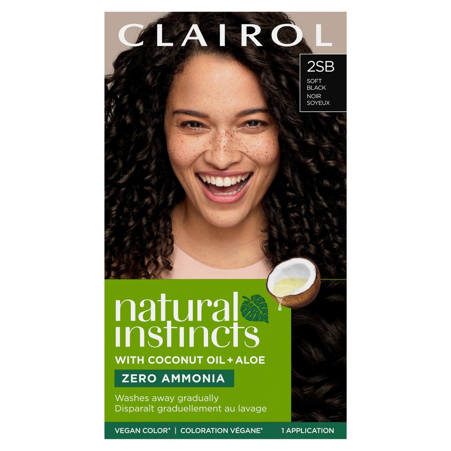 Clairol Natural Instincts 2SB Soft Black Haircolor, 1 application