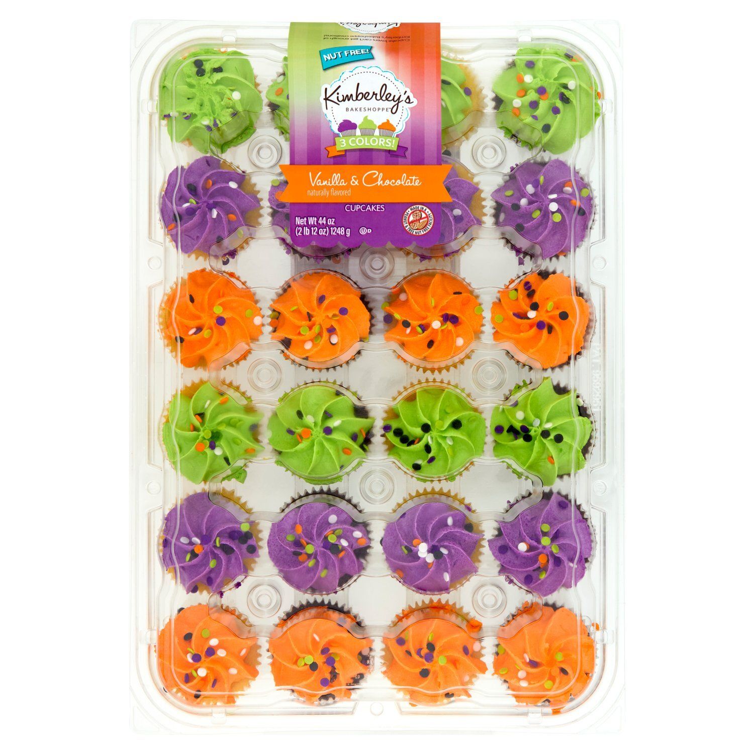 Kimberley's Bakeshoppe 3 Colors! Vanilla &amp; Chocolate Cupcakes, 44 oz