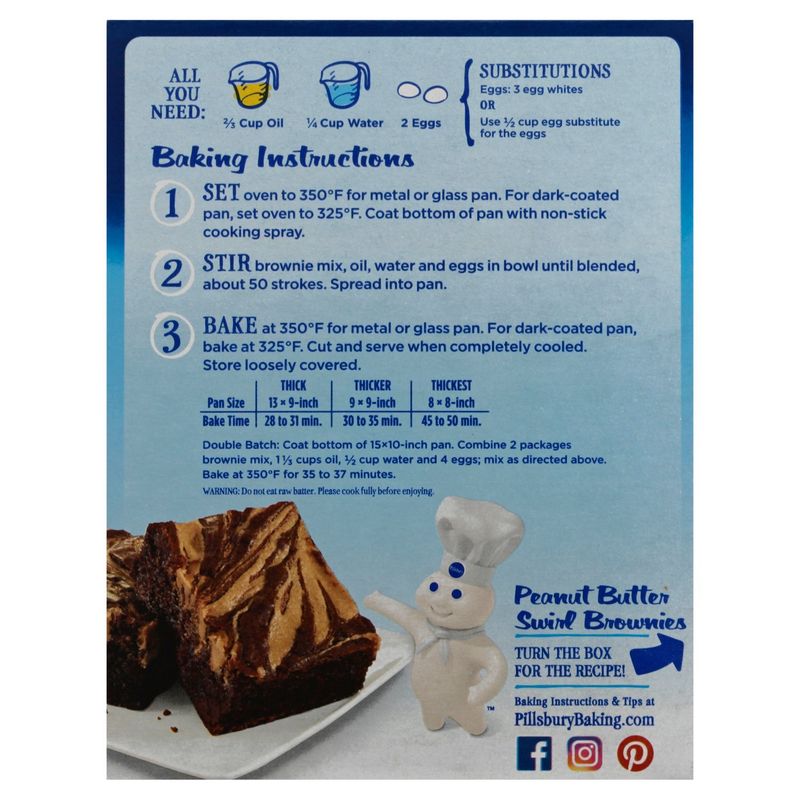 Pillsbury Chocolate Fudge Brownie Mix Family Size, 18.4 oz
