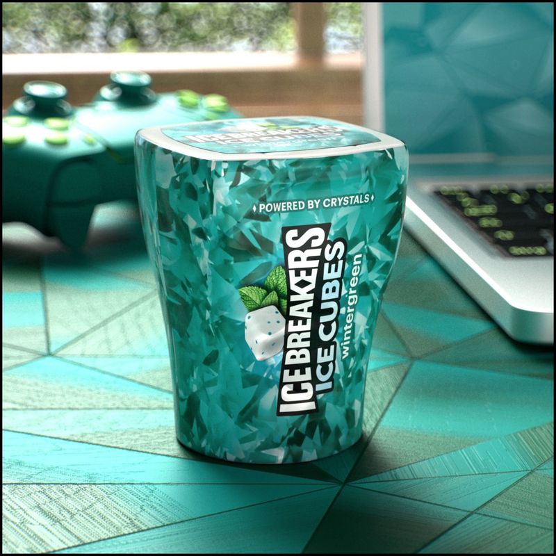 Ice Breakers Ice Cubes Wintergreen Sugar Free Gum, 40 count