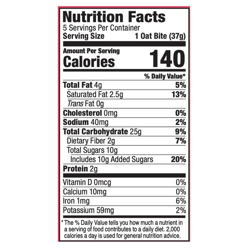 Bobo's Strawberry Stuff'd Oat Bites, 1.3 oz, count 5