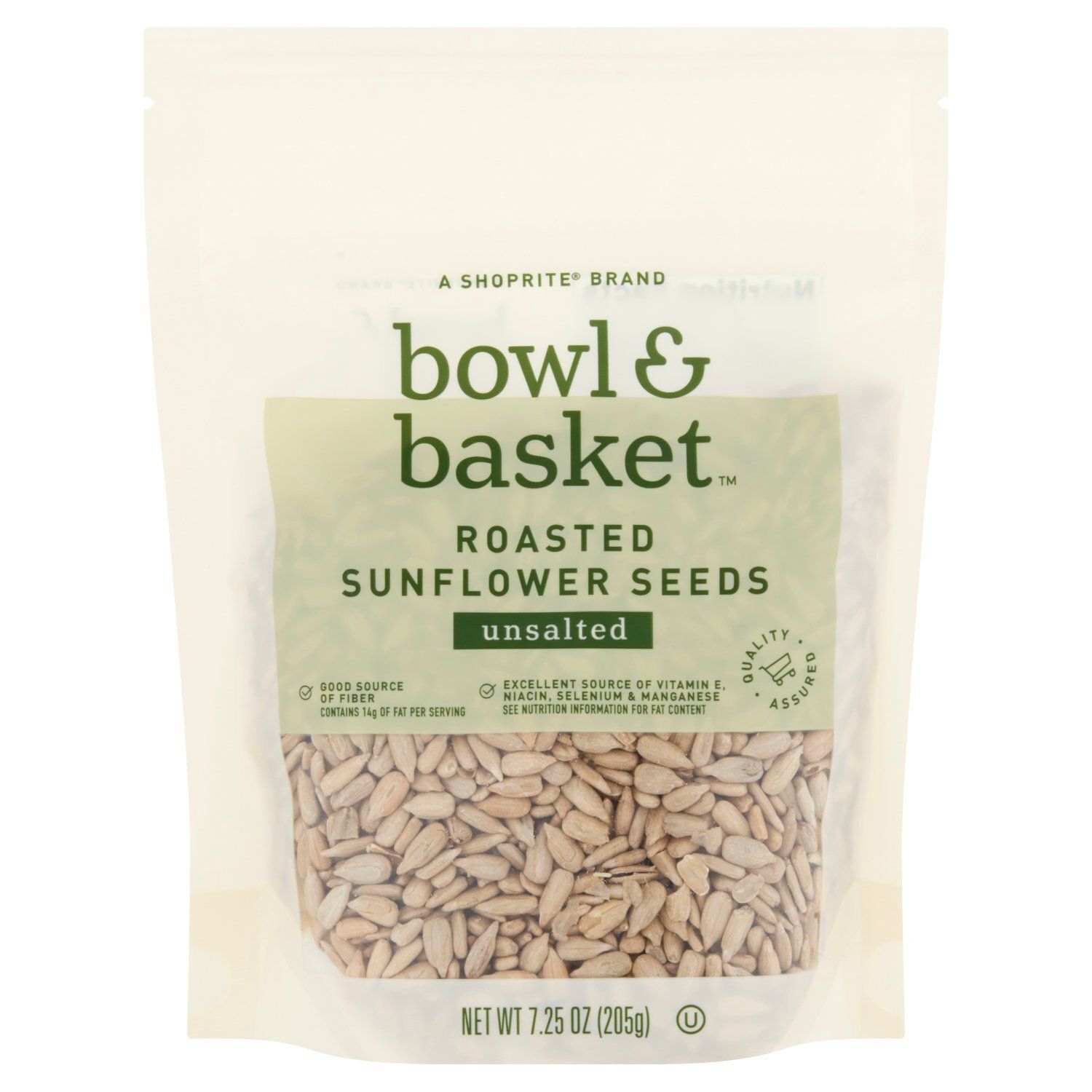 Bowl &amp; Basket Unsalted Roasted Sunflower Seeds, 7.25 oz