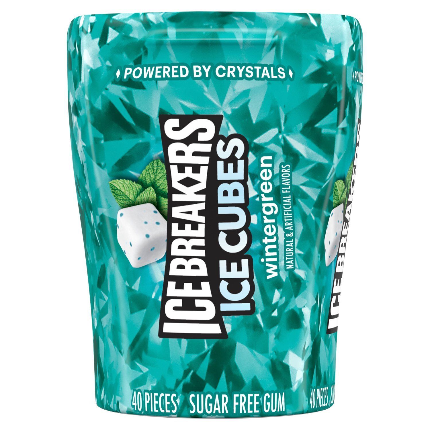 Ice Breakers Ice Cubes Wintergreen Sugar Free Gum, 40 count