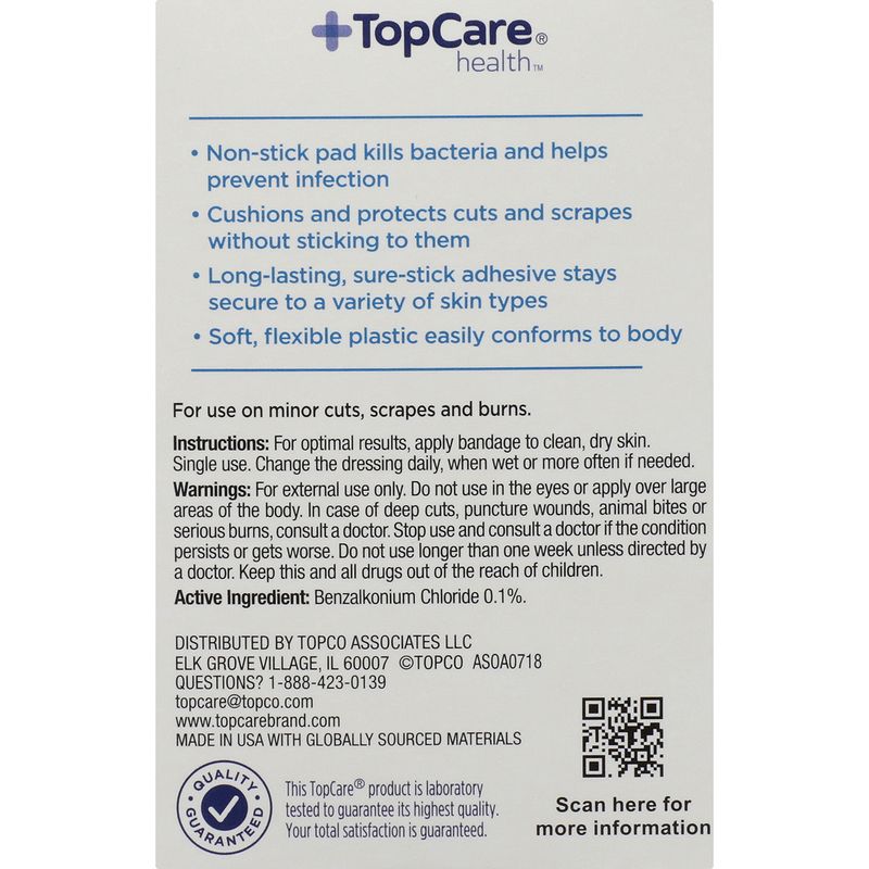 TopCare Antibacterial Sheer Strips, 40 each