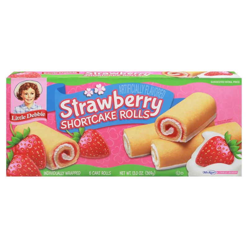 Little Debbie Strawberry Shortcake Rolls, 6 count, 13.0 oz