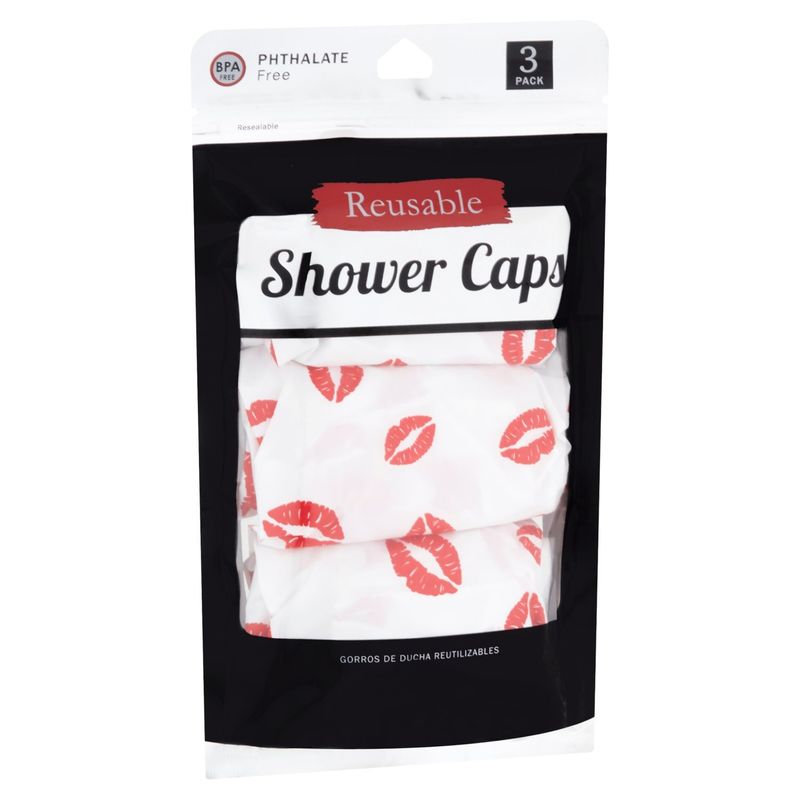 Brite Concepts Reusable Shower Caps, 3 count