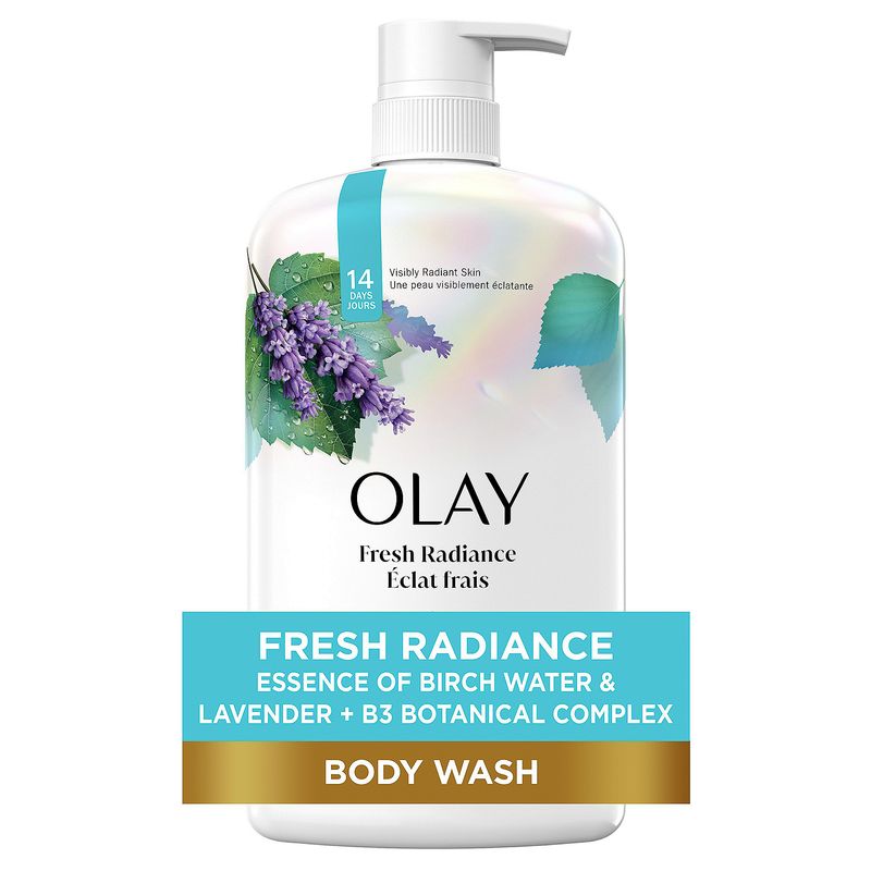 Olay Fresh Outlast Body Wash, Birch Water &amp; Lavender, 33 fl oz