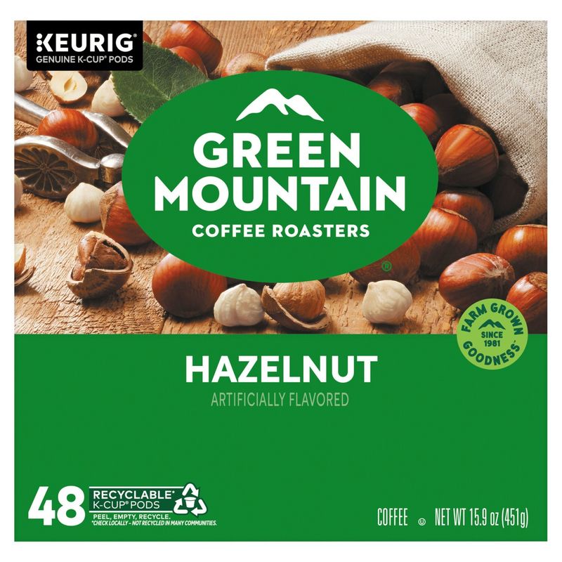 Green Mountain Coffee Roasters Hazelnut Coffee K-Cup Pods, 48 count, 15.9 oz