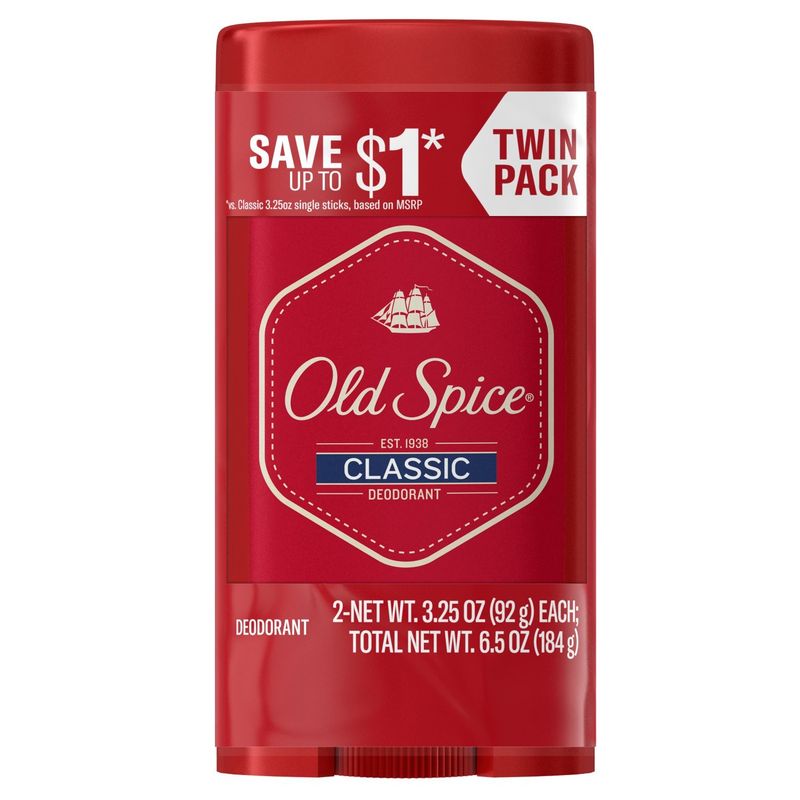 Old Spice Classic Original Deodorant 3.25 oz Twin