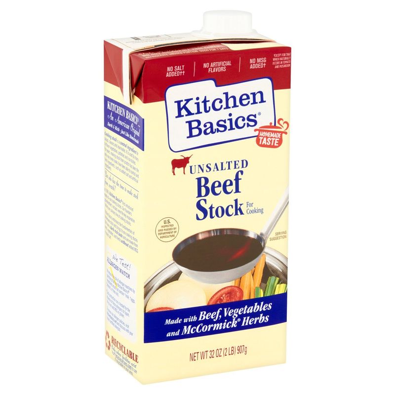Kitchen Basics Unsalted Beef Stock, 32 oz