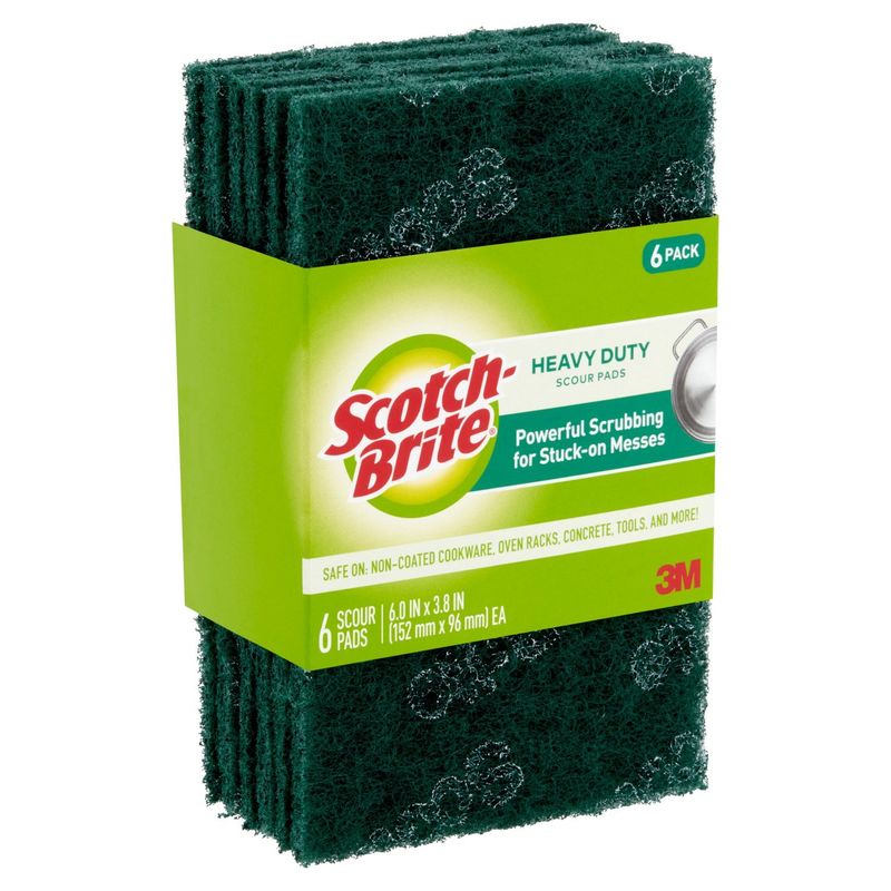 Scotch-Brite® Heavy Duty Scour Pad, 6/Pack