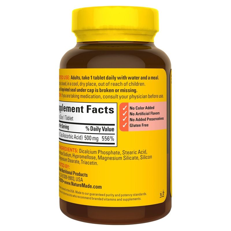 Nature Made Vitamin C 500 mg Tablets, 250 Count