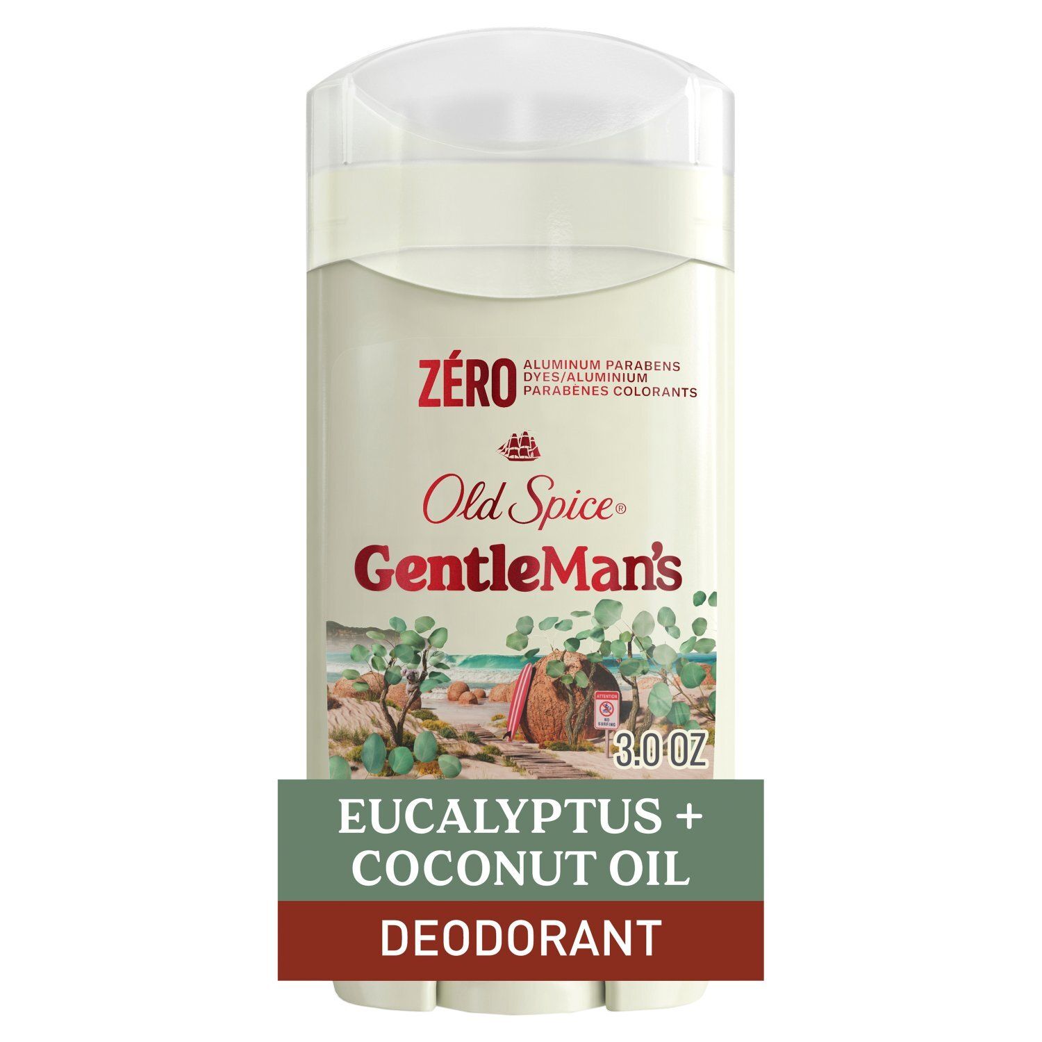 Old Spice Gentleman's Scent of Eucalyptus + Coconut Oil Deodorant, 3.0 oz
