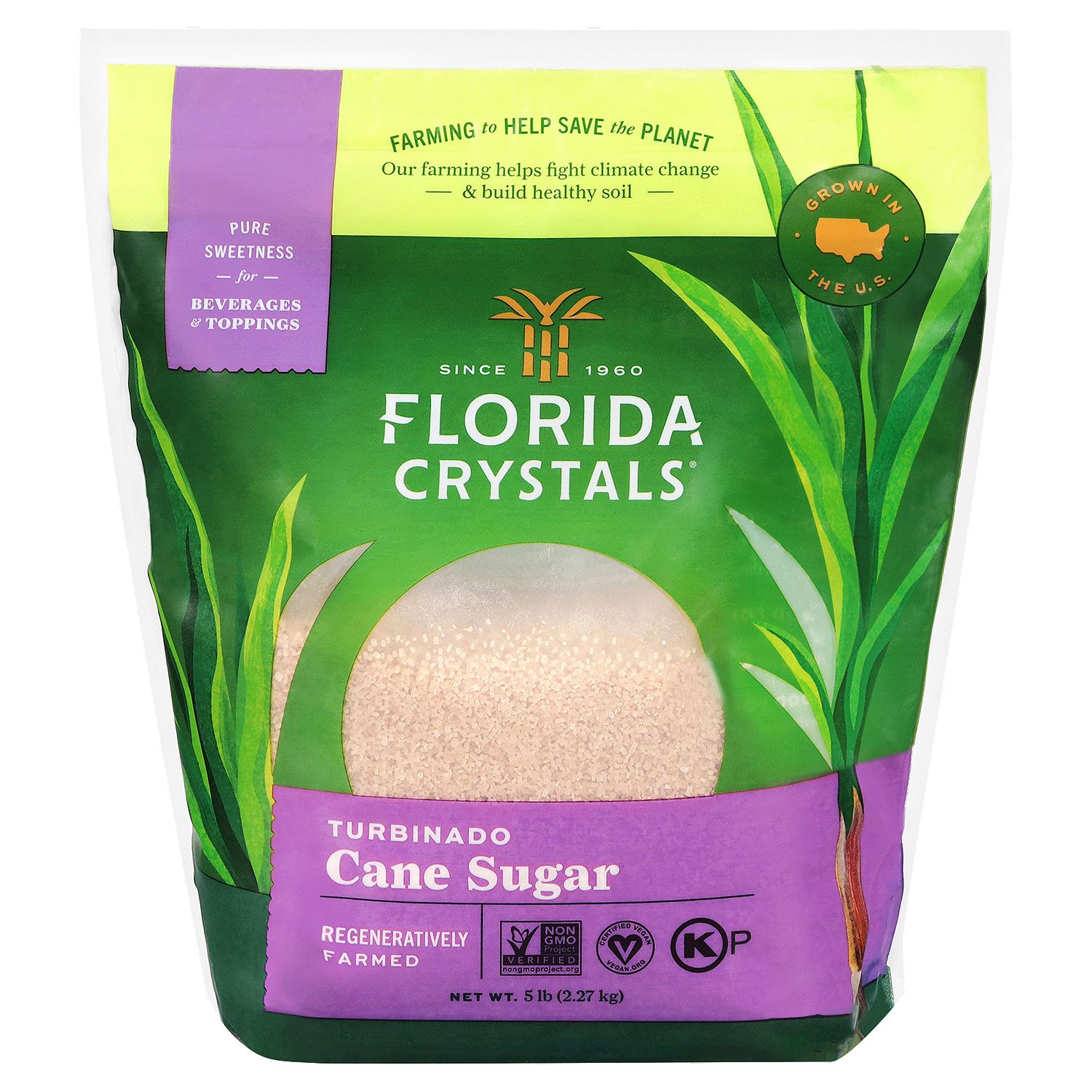 Florida Crystals Turbinado Cane Sugar, 5 lb