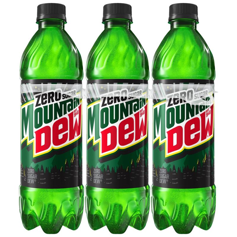Mountain Dew Zero Sugar Soda Citrus 16.9 Fl Oz X 6 Count