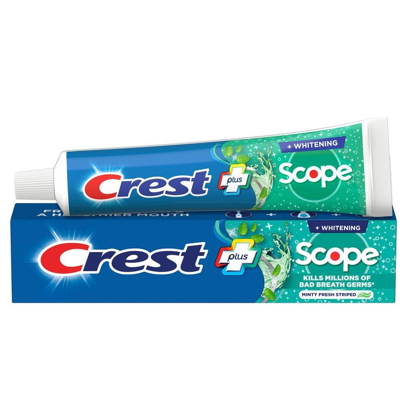 Crest + Scope Complete Whitening Toothpaste, Minty Fresh, 5.4 oz