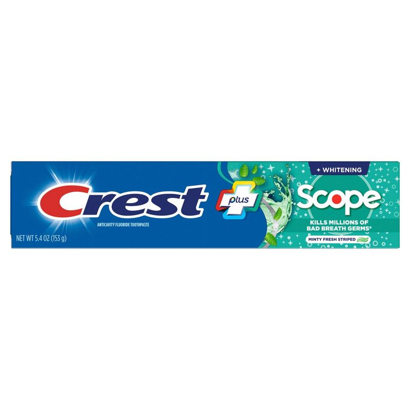 Crest + Scope Complete Whitening Toothpaste, Minty Fresh, 5.4 oz