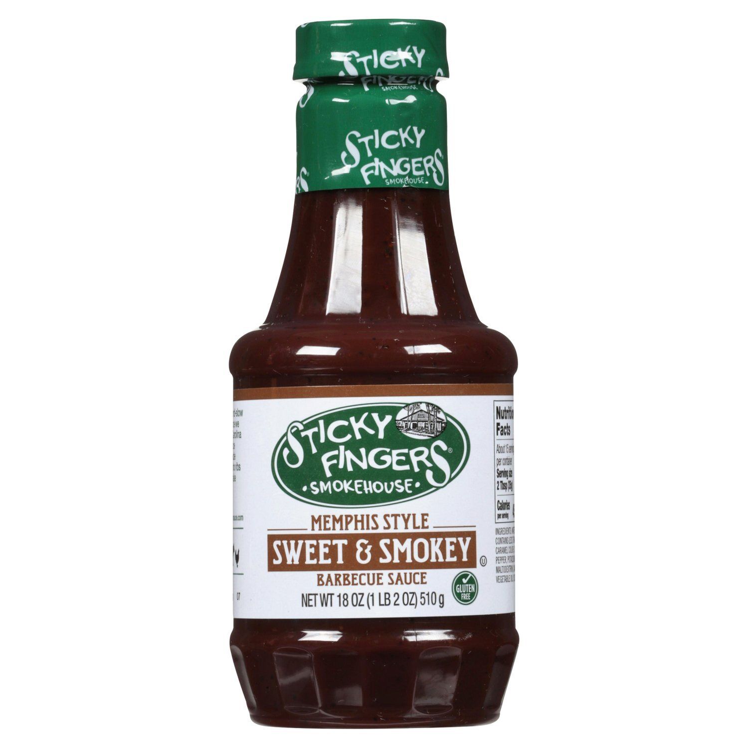 Sticky Fingers Smokehouse Memphis Style Sweet &amp; Smokey Barbecue Sauce, 18 oz