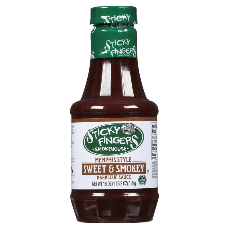 Sticky Fingers Smokehouse Memphis Style Sweet &amp; Smokey Barbecue Sauce, 18 oz