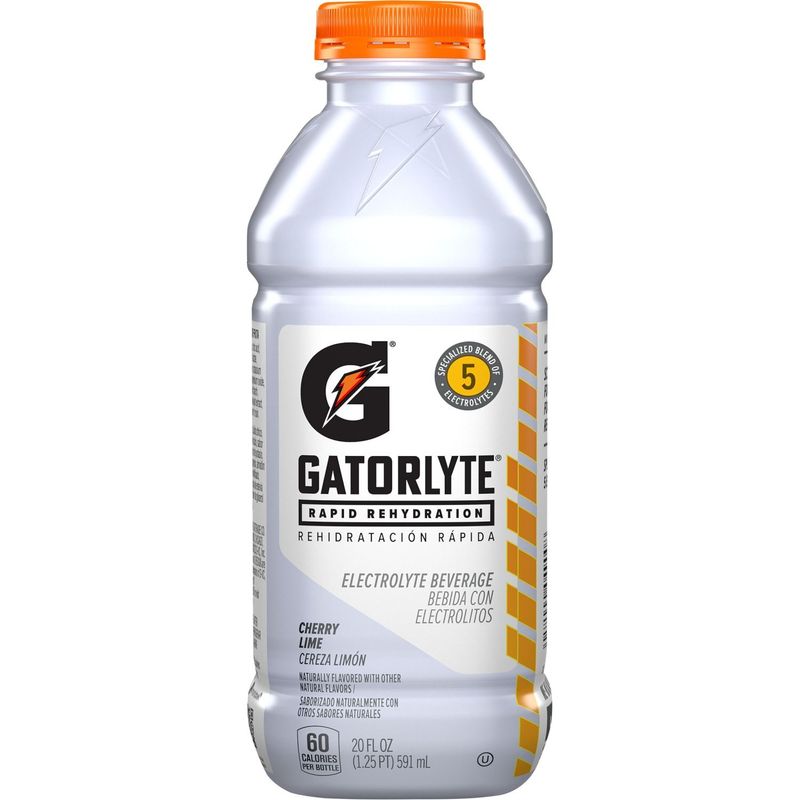 Gatorade Gatorlyte Rapid Rehydration Electrolyte Beverage Cherry Lime 20 Fl Oz