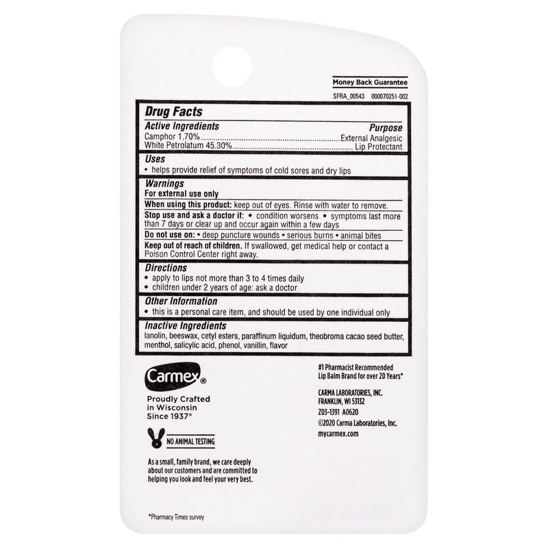 Carmex Original Lip Balm, .35 oz