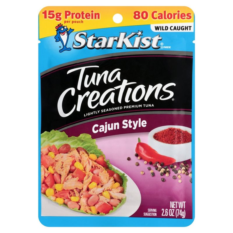 StarKist Tuna Creations Cajun Style Lightly Seasoned Premium Tuna, 2.6 oz